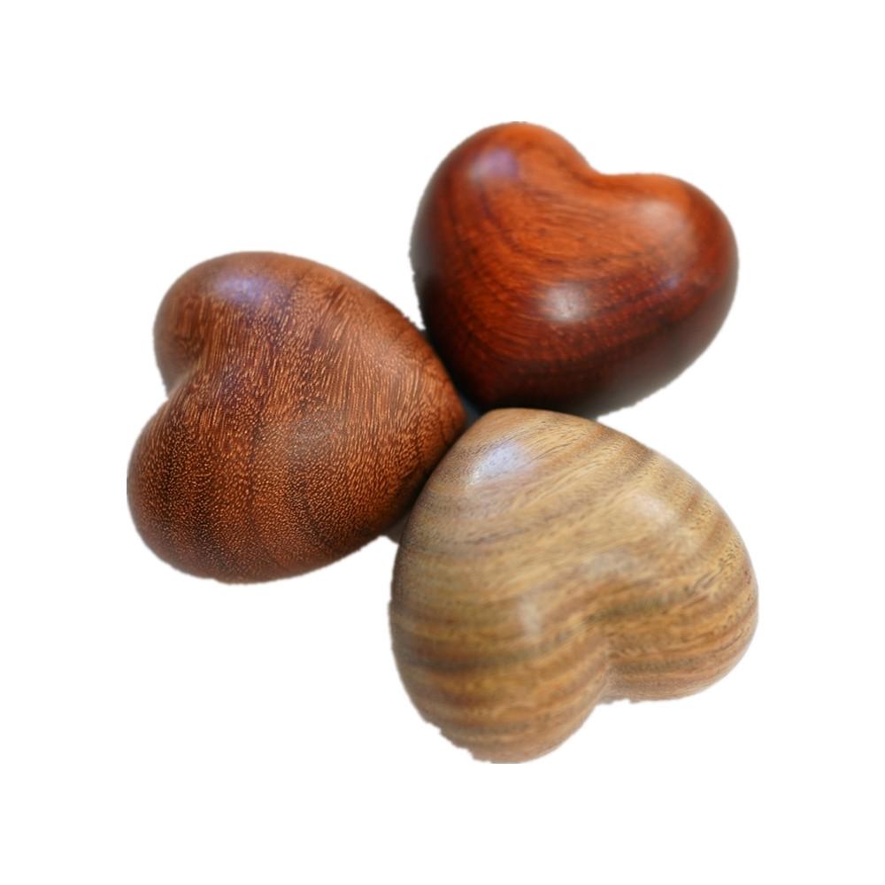 BC10Joe的小作坊/一颗小爱心紫檀木实木手把件绿檀整木雕刻摆件送