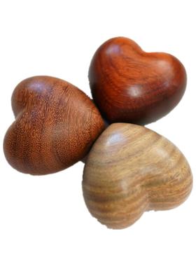 BC10Joe的小作坊/一颗小爱心紫檀木实木手把件绿檀整木雕刻摆件送