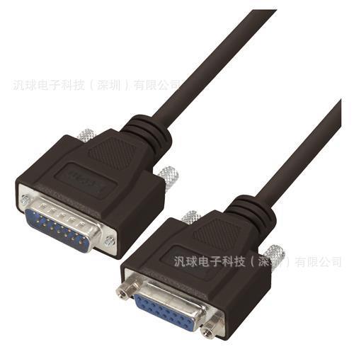 L-COM CSMNB15MF-25 25英尺/7.6米D-Sub线缆连接器 DB15公头/母头