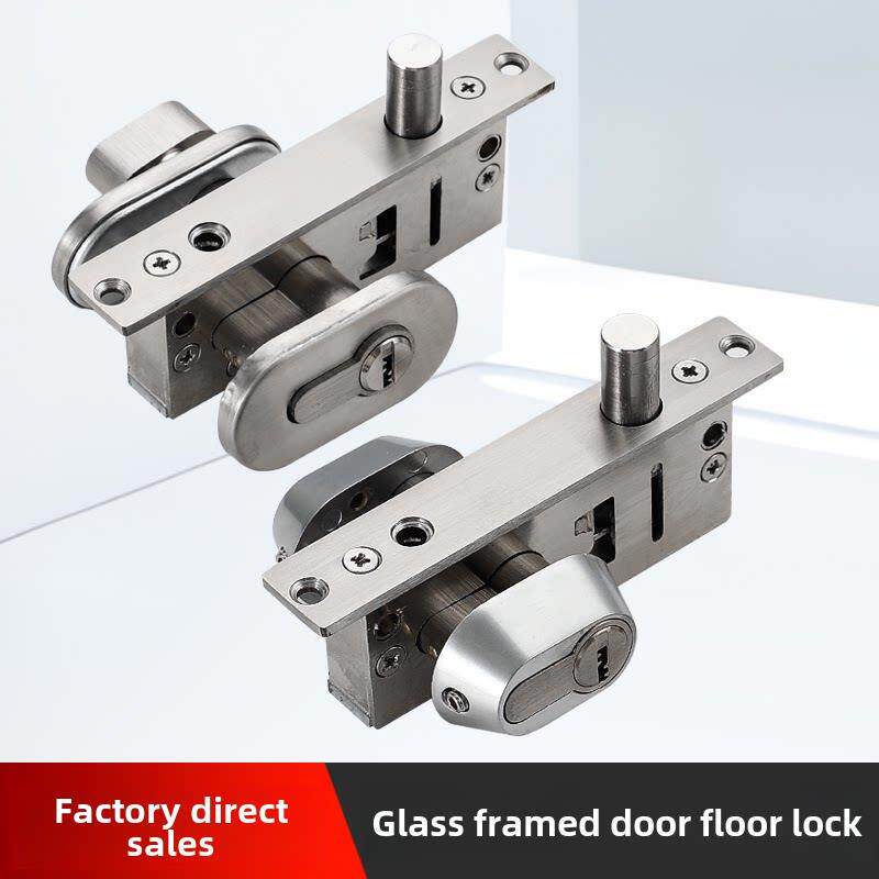 地弹门锁窄框锁不锈钢门地插锁有框玻璃门锁铝合金门框地锁20B型