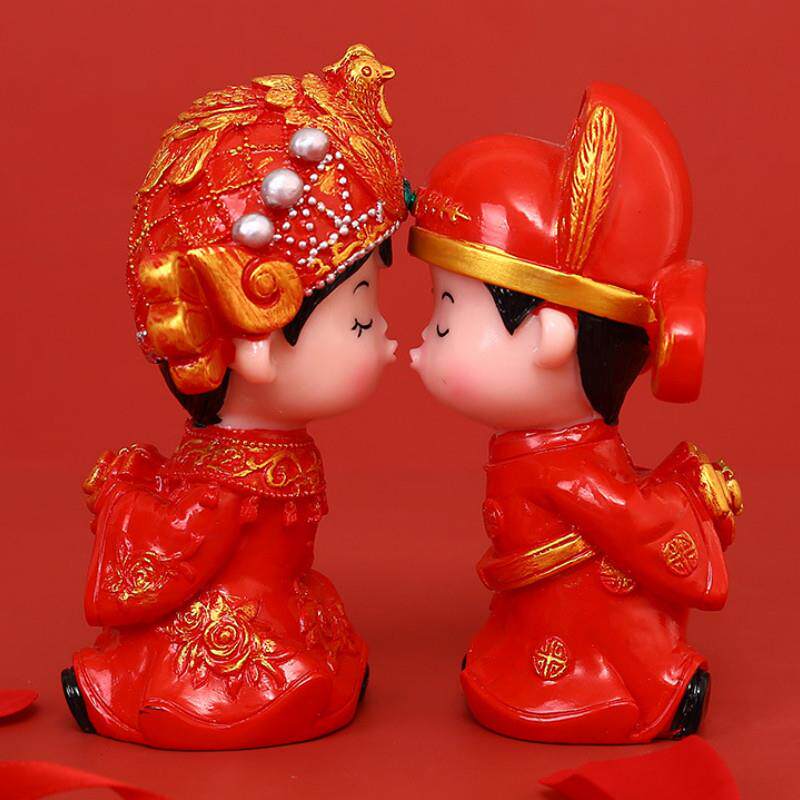 结婚庆用品娃娃婚礼物百年好合礼品婚房家居装饰摆设中式摆件公仔
