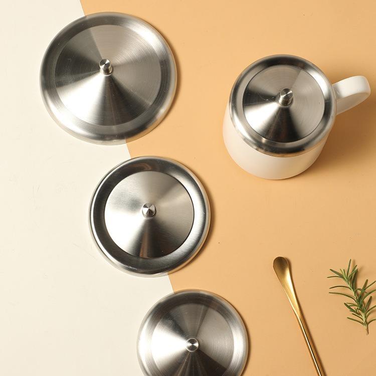 304不锈钢杯盖子单卖茶杯盖通用能马克水杯盖单独圆形配件碗盖