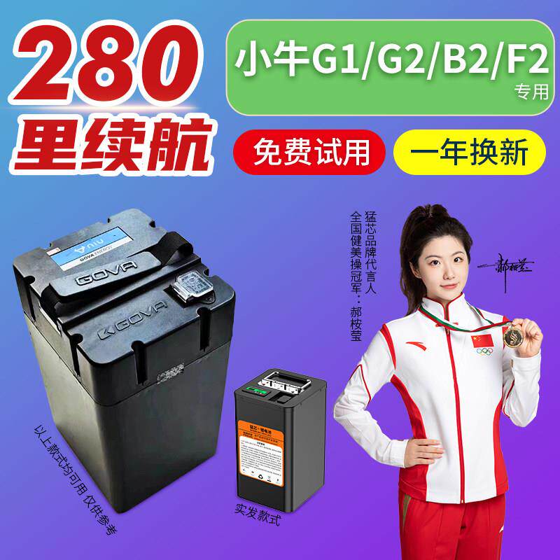 小牛电动车锂电池g1/g2/f2/b2直上g400t/f400t宁德非原装f200电瓶