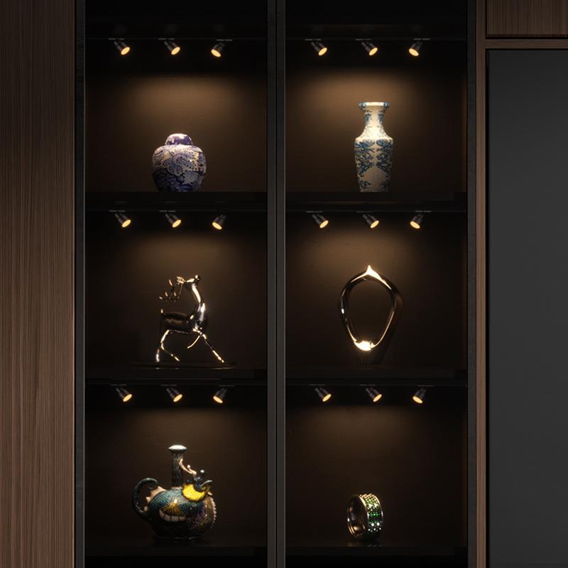 LED迷你磁吸轨道灯LED调焦小轨道灯LED调焦磁吸小射灯LED珠宝柜台