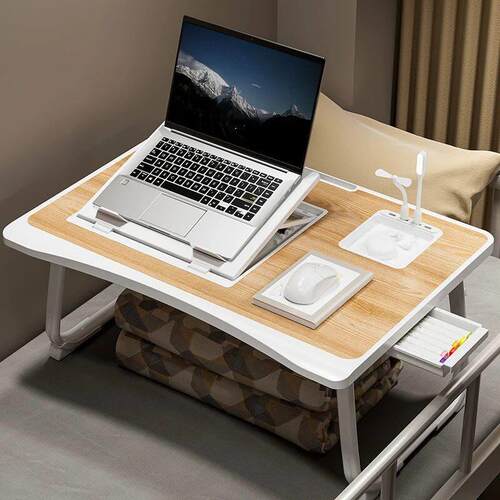 Foldable Laptop Bed Desk] Portable Adjustable Height Foldabl