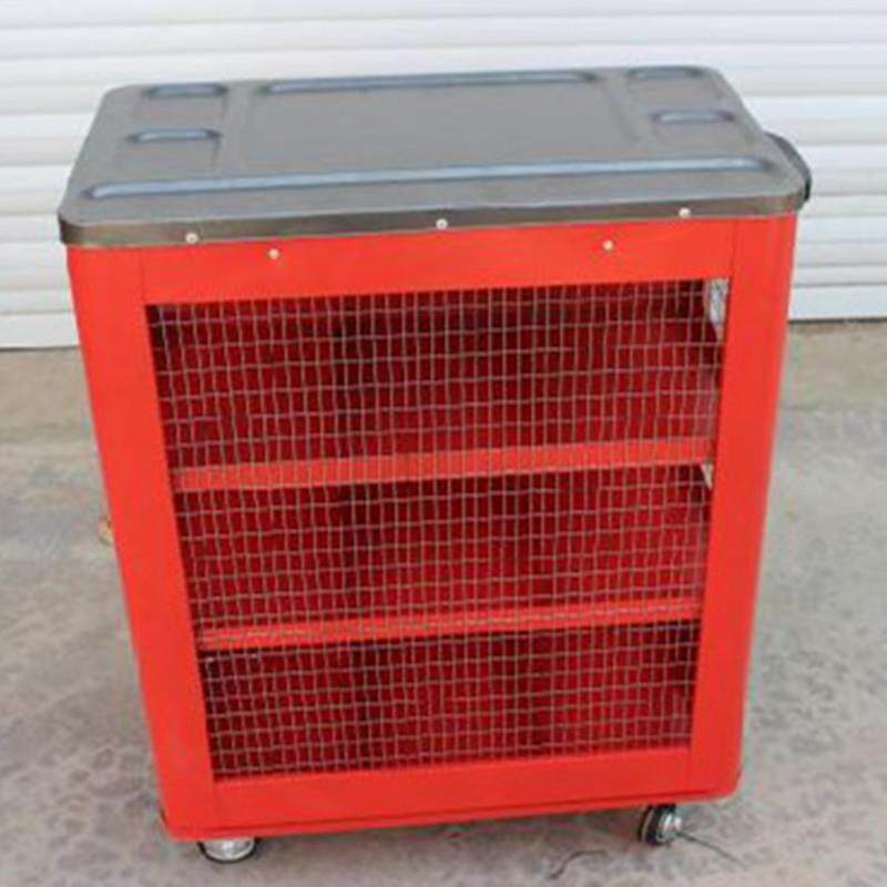 厂家双开门带锁手推工具车 车间周转箱 汽保工具柜 带轮子