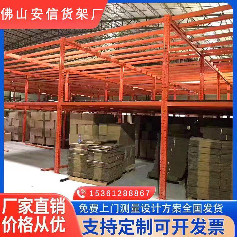阁楼平台货架重型仓储钢结构二三层货架可拆卸组合办公隔层铁架子