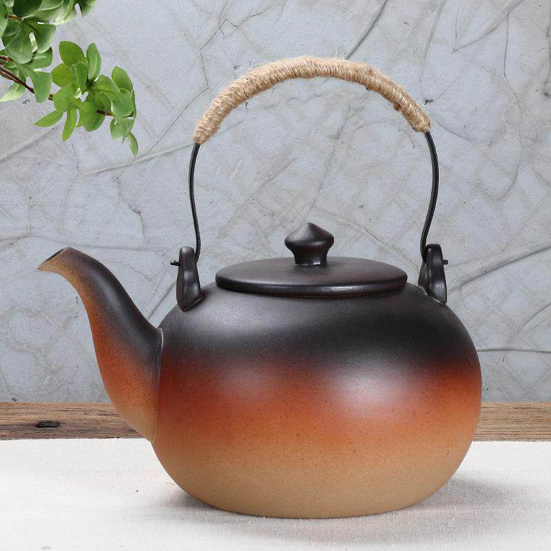 窑变大容量煮茶壶家用明火瓦斯炉烧水壶带内胆茶漏陶壶黑晶炉茶壶