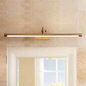 0J美式 复古镜柜 全铜镜前灯简约LED浴室柜卧室卫生间化妆镜灯欧式