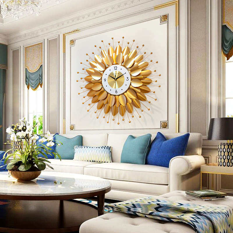钟表挂钟客厅家用时尚大气静音石英钟欧式轻奢艺术表挂墙高端时钟,家居饰品,挂钟,淘宝优惠券,粉丝福利购,淘宝优惠卷