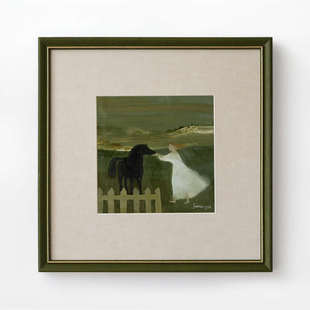 饰画餐厅玄关复古挂画沙发背景墙壁画 以梦为马 法式 艺术客厅装