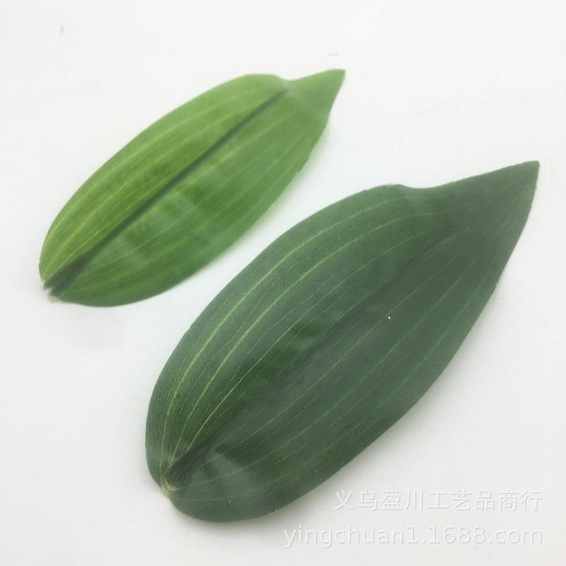 单片胶布百合叶 仿真植物仿真树叶 射骨布叶仿真花人造丝花配件叶