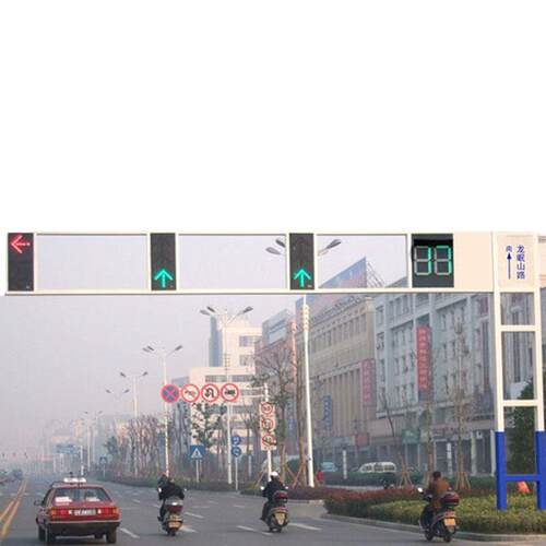 道路交通杆件L型F型一体化框架式八棱杆交通标志信号灯杆厂家
