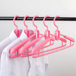 质保10 架 9WOR塑料加长衣架 加宽加厚可旋转伸缩衣挂无痕特大号裤