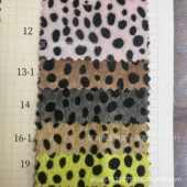 印花椭圆点马毛皮革马毛小石头秋冬皮革纹 pu面料仿