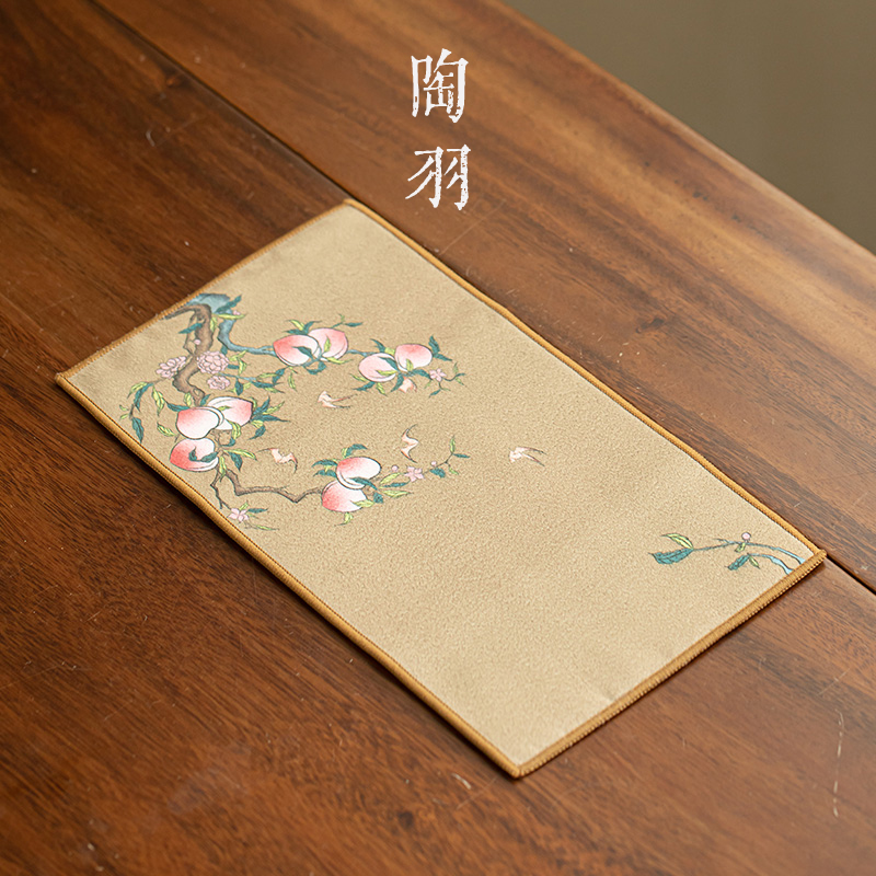 九桃茶布茶巾垫吸水小方巾加厚茶桌布功夫大号禅意高档中式养壶巾