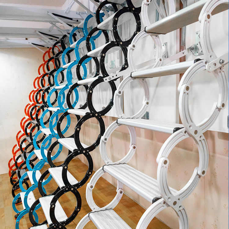 升降折叠全自动小梯子家用壁挂式阁楼伸缩楼梯电动复式家用室内外