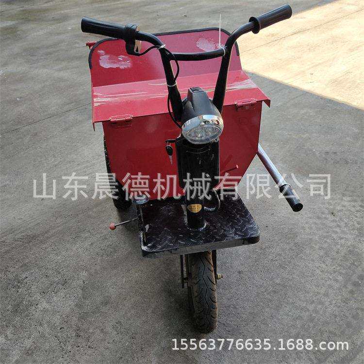 电动手推灰斗车 进电梯翻斗车三开门坐骑式拉灰车