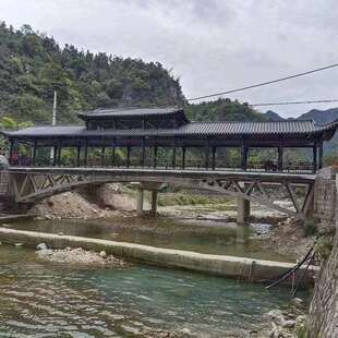 户外凉亭式 青GUS古建长廊庭院别墅长廊古长建中小瓦实木廊走廊