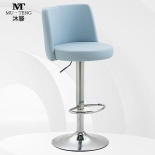XJRF-037沐滕升降吧台椅子高脚凳子皮质酒吧椅旋转高脚椅餐椅靠