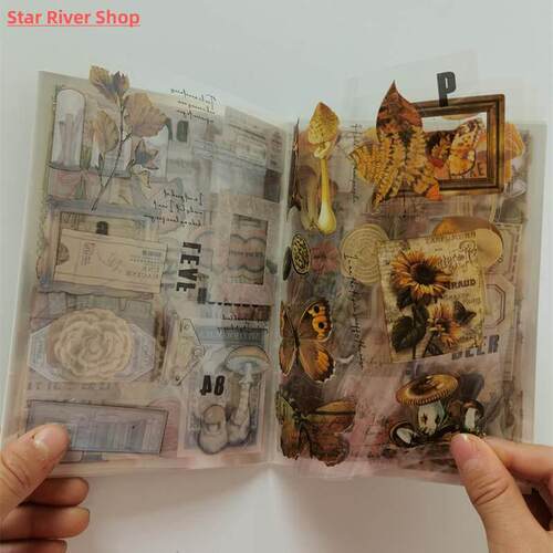 20 Sheets Vintage PET Sticker Book Diy Diary Butterfly INS A