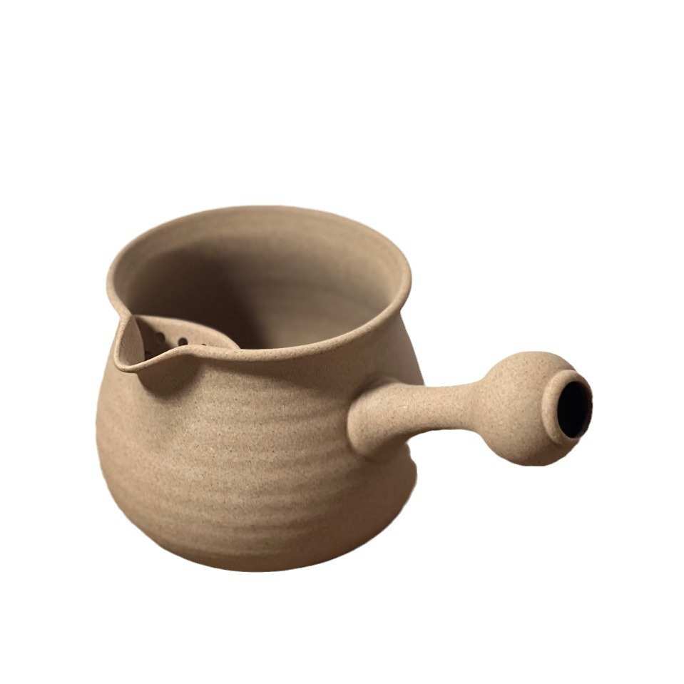 侧茶器茶炉茶具煮茶炭壶陶壶黑罐围炉煮陶瓷茶茶把碳壶功夫明火罐