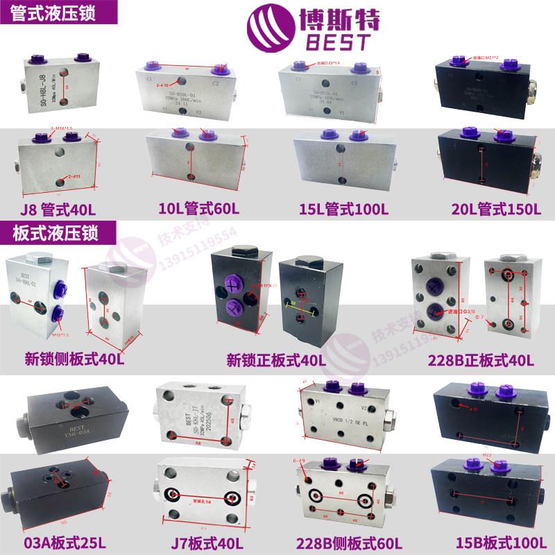博斯特双向管式液压锁保压阀徐工三一板式油缸液压锁随车吊支腿锁
