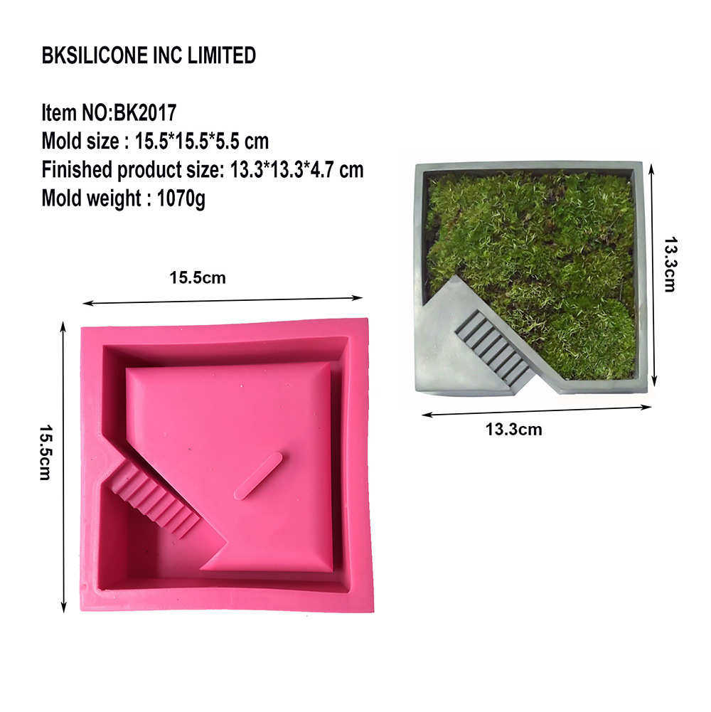 BK2017 清水混凝土水泥方形楼梯硅胶模具花盆多肉花器盆栽模,厨房/烹饪用具,烘焙器具套装,淘宝优惠券,粉丝福利购,淘宝优惠卷