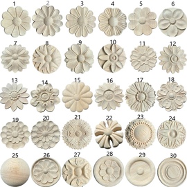 东阳木雕墙面电视沙发背景墙装饰实木欧式贴花画框角花小圆形