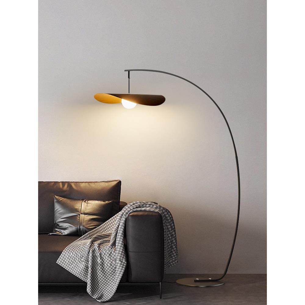 钓鱼落地灯意式极简客厅现代卧室氛围沙发旁边法式帽子床头立式灯