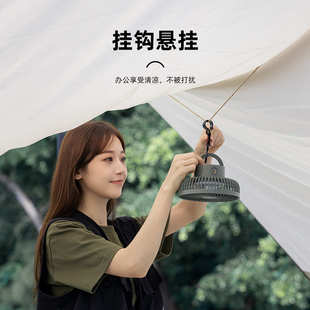 家用照明灯风扇迷你三脚架露营吊扇桌面摇头充电台扇批发 跨境新款