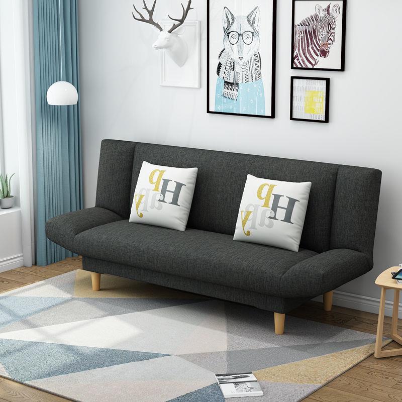 折懒人布艺沙发出租房用客小户厅型可叠沙发床CSM两卧室公寓简易