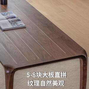 现代原家用简约黑胡桌桃木木餐桌实榫卯饭桌客厅z032诧寂风茶台茶