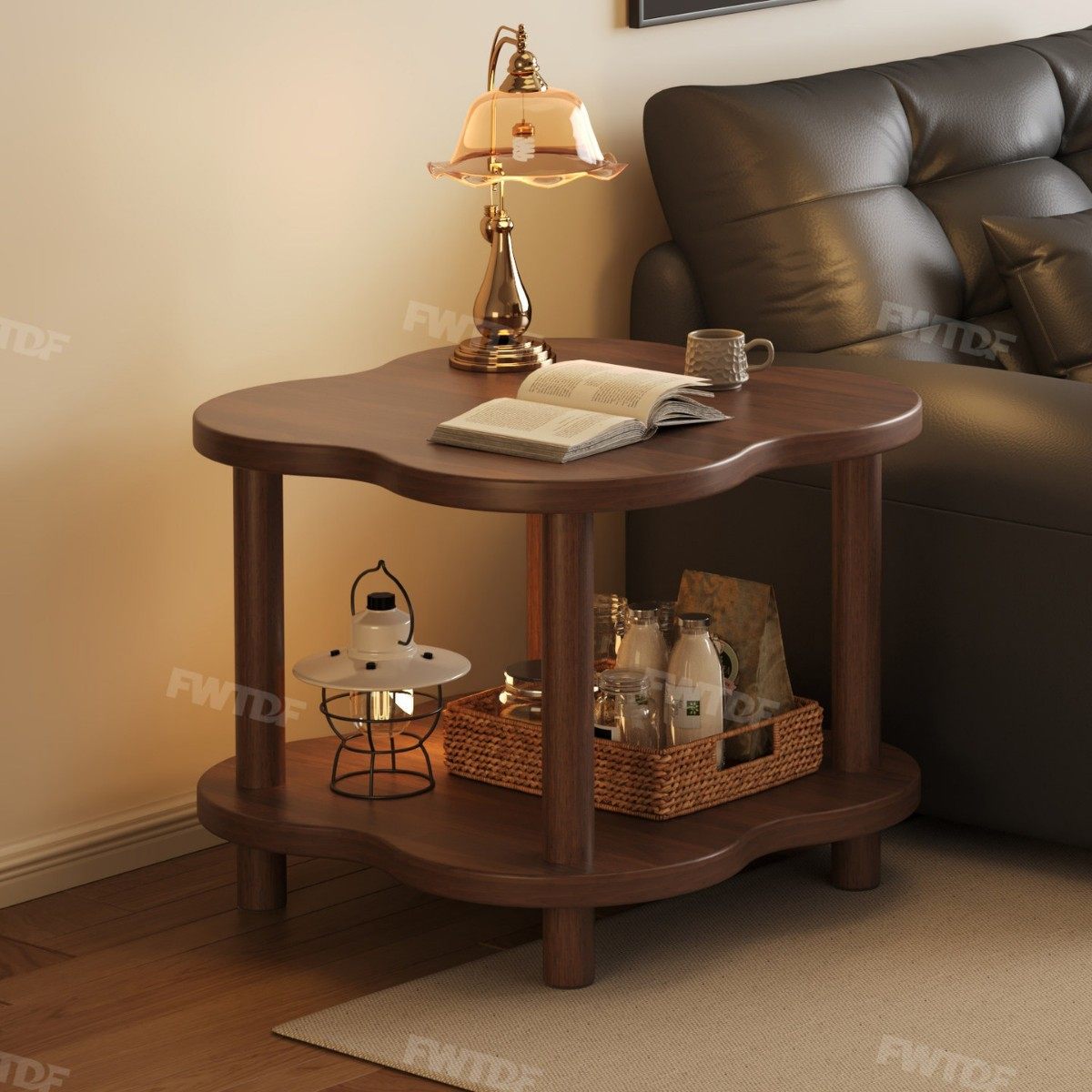 小桌子茶几客厅家用户型中古60x60方桌四方沙发旁边的方几置物架,住宅家具,角几/边几,淘宝优惠券,粉丝福利购,淘宝优惠卷