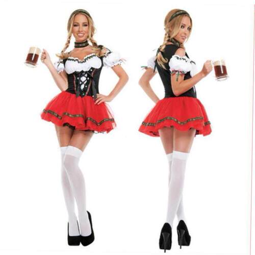 万圣节Halloween Beer Girl Costume Bar Waiter Maid Costume