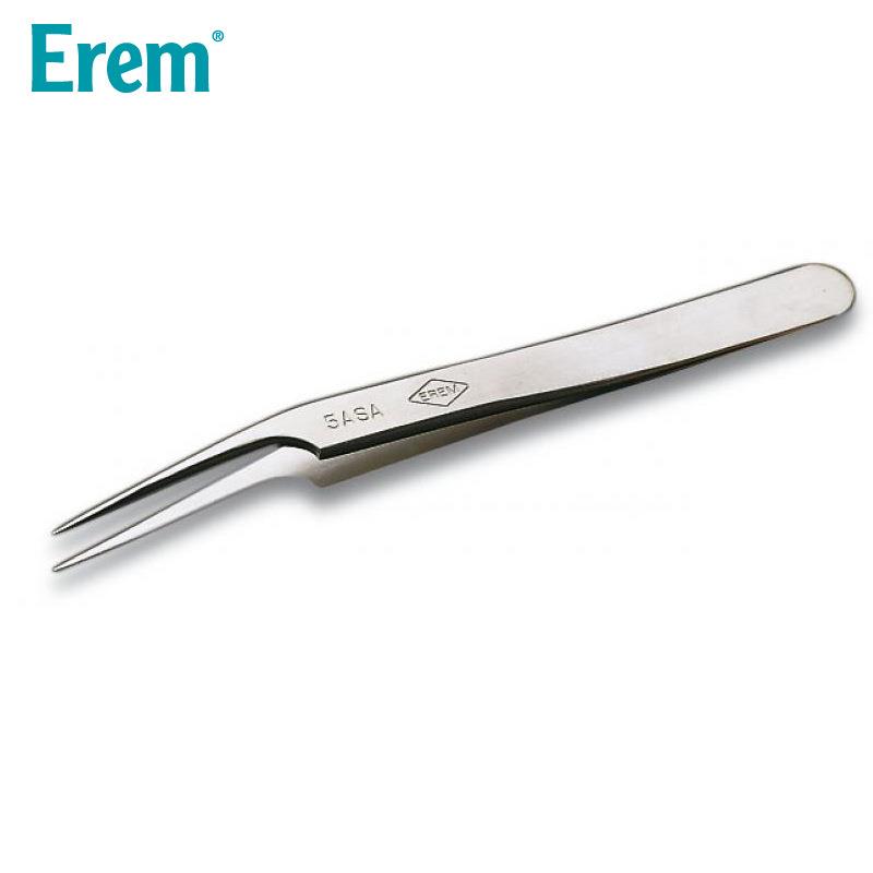 Erem瑞士进口精密镊子尖细弯头系列不锈钢非磁性耐酸耐热电子镊子