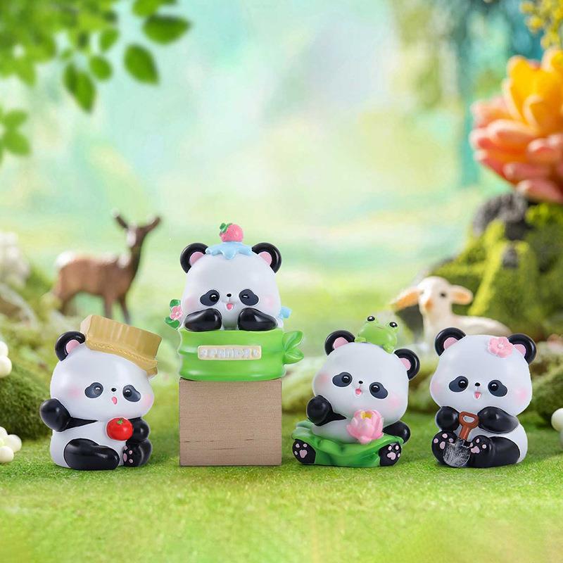新款又甜又拽熊猫盲盒可创1040-259意潮的玩桌面摆件爱小熊文猫创