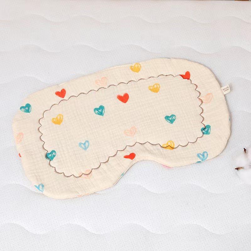 婴儿枕头宝宝云片枕垫0-6月新生儿防吐奶纯棉纱布透气吸汗平枕巾