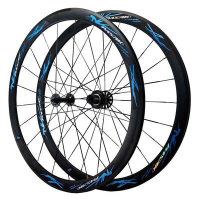 公路轮组700C扁条前二后四轴承培林40MM铝圈HG11速五爪塔基C刹V刹