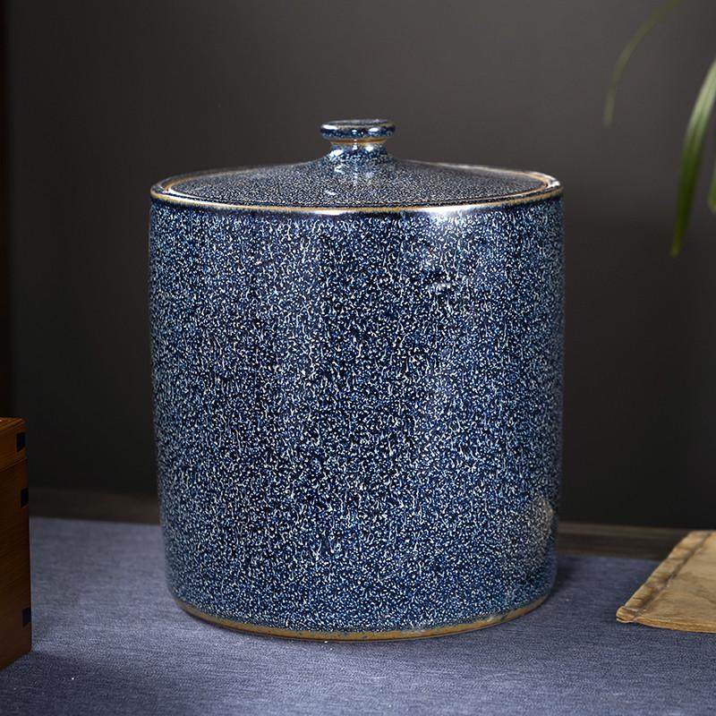 GZ6M加厚防潮防虫景德镇陶瓷米缸油面粉桶10/20/40/100斤腌菜肉密,收纳整理,毛绒玩具收纳桶/箱,淘宝优惠券,粉丝福利购,淘宝优惠卷