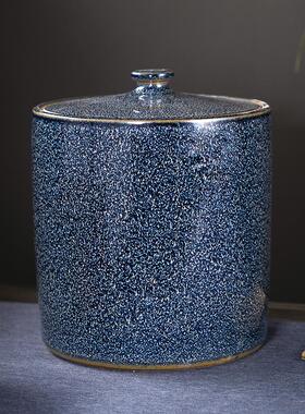 GZ6M加厚防潮防虫景德镇陶瓷米缸油面粉桶10/20/40/100斤腌菜肉密