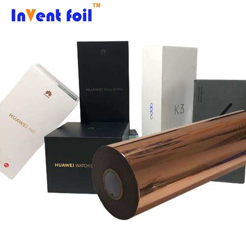 INVENTFOIL玫瑰金烫金膜防刮花膜附着力好电化铝烫金纸热烫哑光