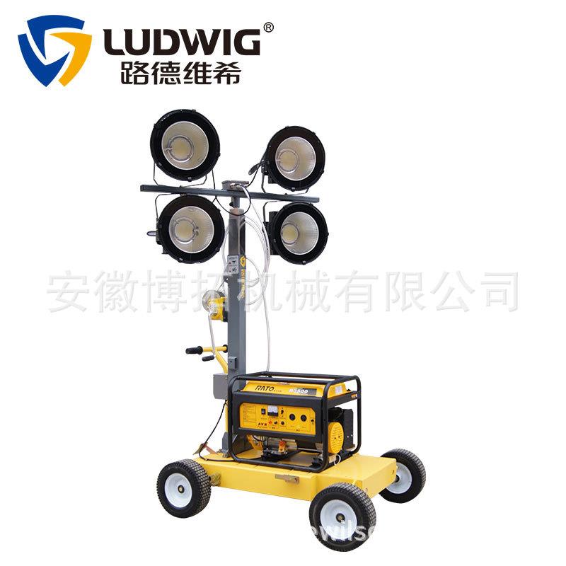 4*300W LED推车移动照明灯塔车 夜晚施工照明大亮度瞬间点亮
