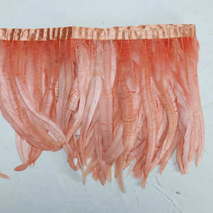 25布带边裙边布条 裙边羽毛-现货毛布羽毛尾羽30cm服装辅料公鸡