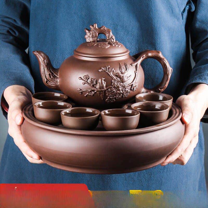 紫砂茶具大容量紫砂壶梅花壶家用宜兴功夫茶具茶壶茶杯
