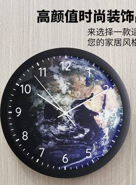 智能声控LED发光挂钟 家用静音客厅时尚石英钟 轻奢个性12寸钟表