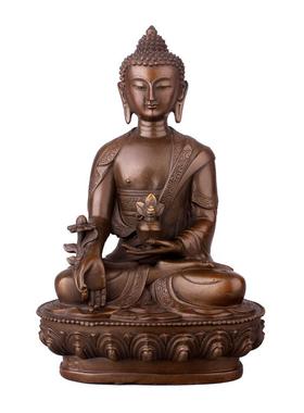 正品纯铜药师像佛摆件家居客厅艺品工密宗药师佛药王萨佛菩堂供奉