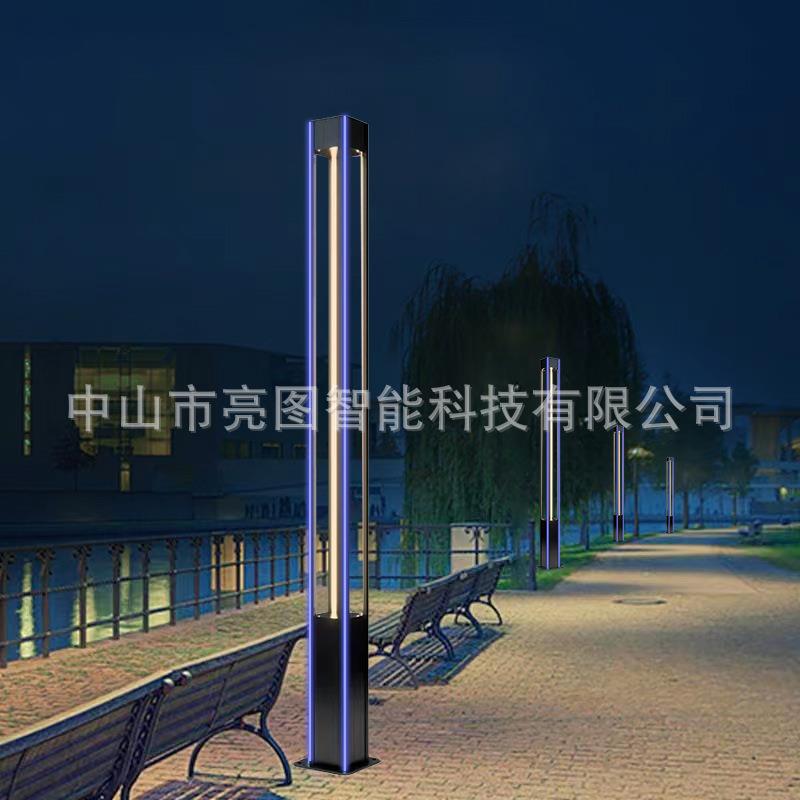 2.5/3/4米太阳能方形景观灯柱户外庭院灯小区公园现代铝材LED路灯