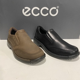 ecco爱步男鞋牛皮一脚蹬，耐磨商务休闲乐福，鞋休闲皮鞋500144融合