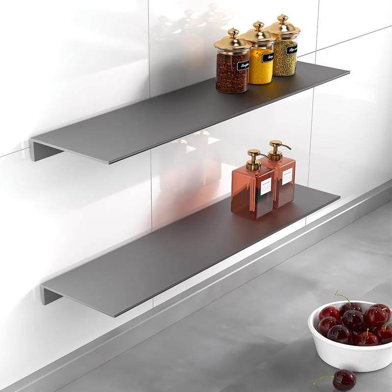 加厚太空铝卫生间置物架免打孔墙上壁挂式化妆品收纳厨房调料架子